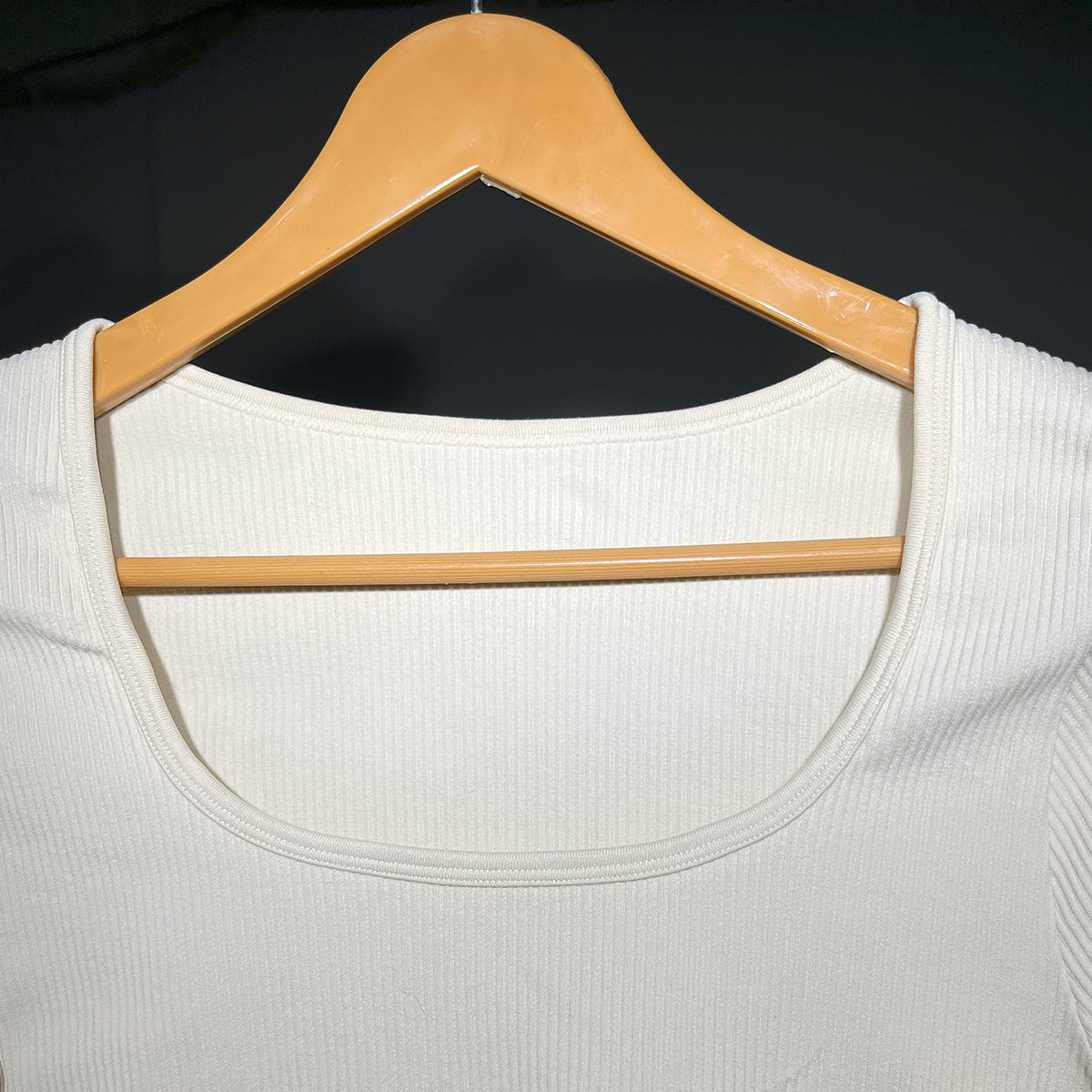Cream Long Sleeve Cropped Top β Elegant & Minimalist #144