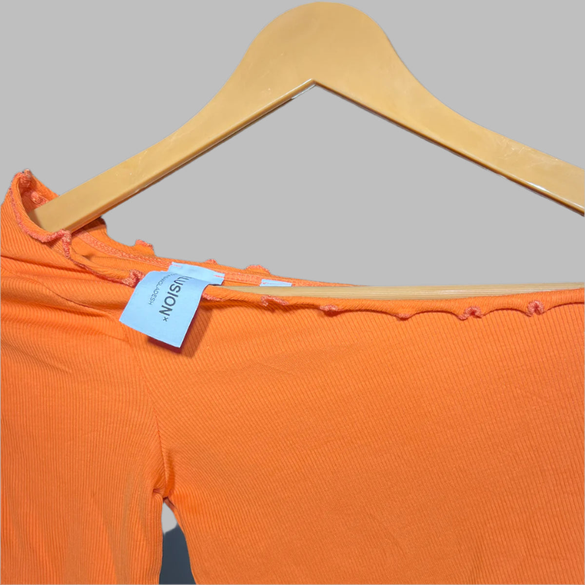 Collusion Orange One-Sleeve Asymmetrical Cropped Top #154