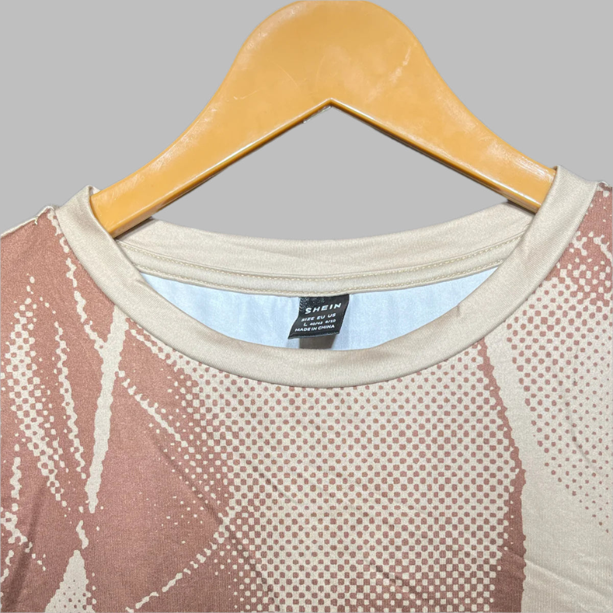 SHEIN Nude Illusion Mesh Long-Sleeve Top β Beige #159