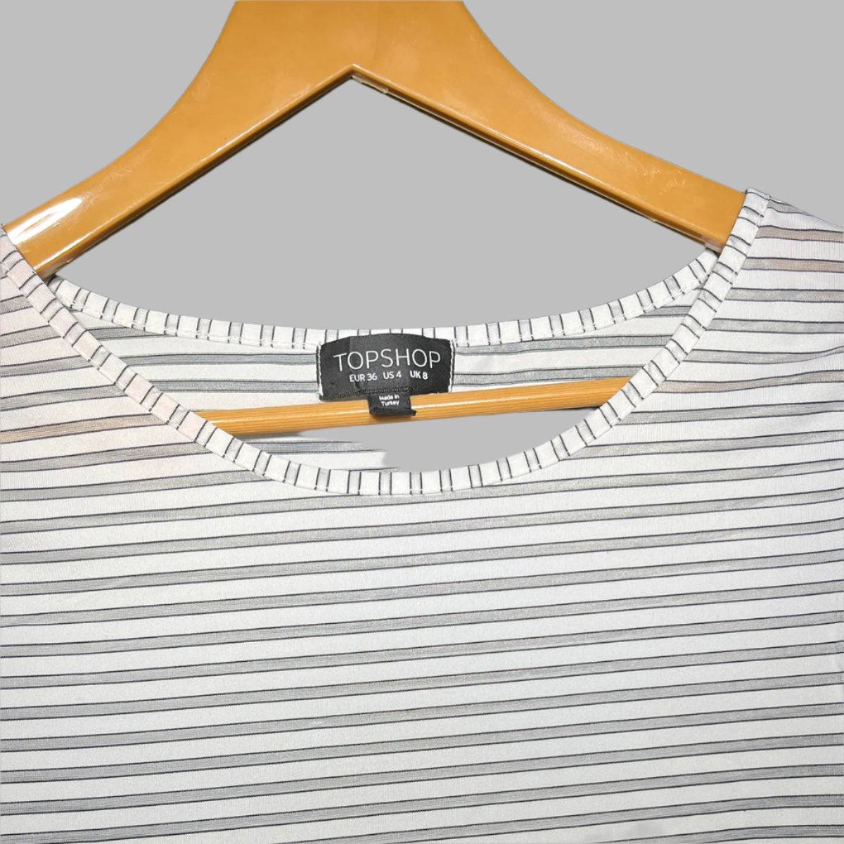 Topshop Striped Long-Sleeve Cropped Top #170