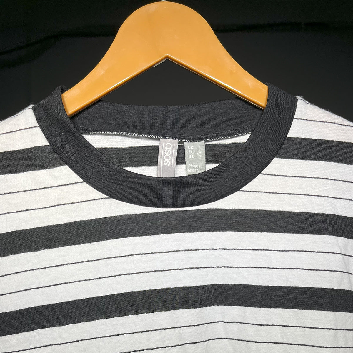 ASOS Striped Long-Sleeve Cropped Tee #167