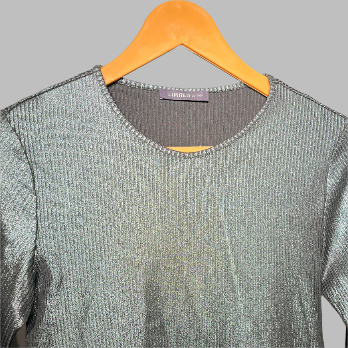 Limited Edition Metallic Green Long-Sleeve Top #160