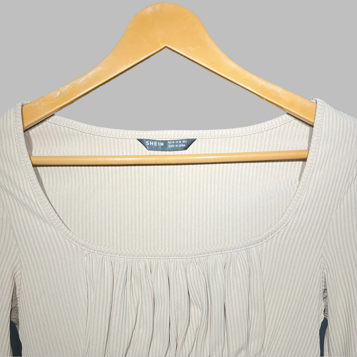 SHEIN Ruched Drawstring Long Sleeve Top #162