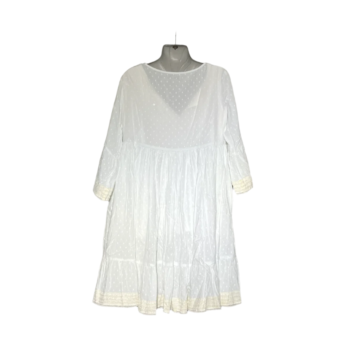 De Pawli White Lace Embroidered Boho Dress #095