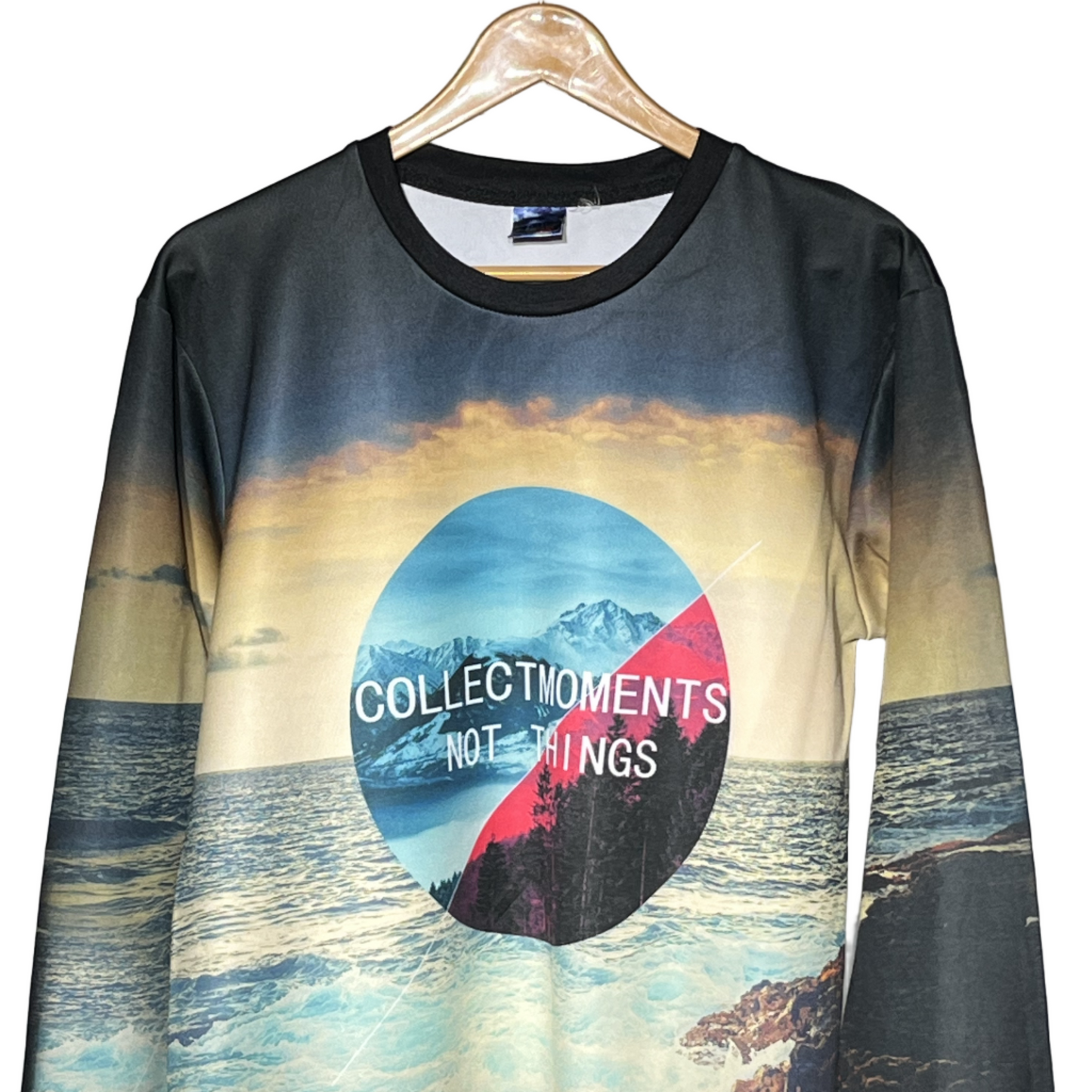 Light Green and Black Printed Men Sweatshirt #1595
