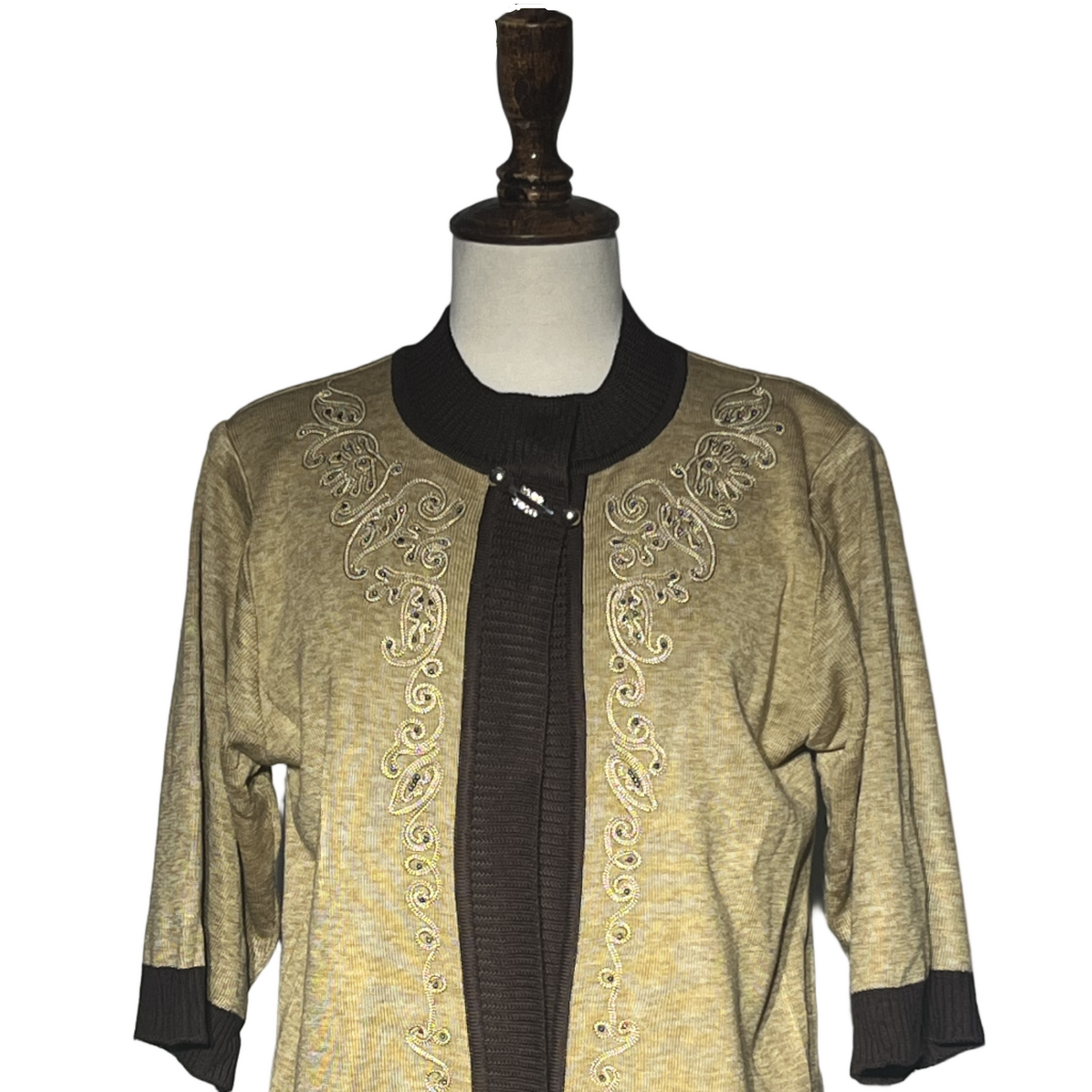 Camel Women Button Sweater #1704