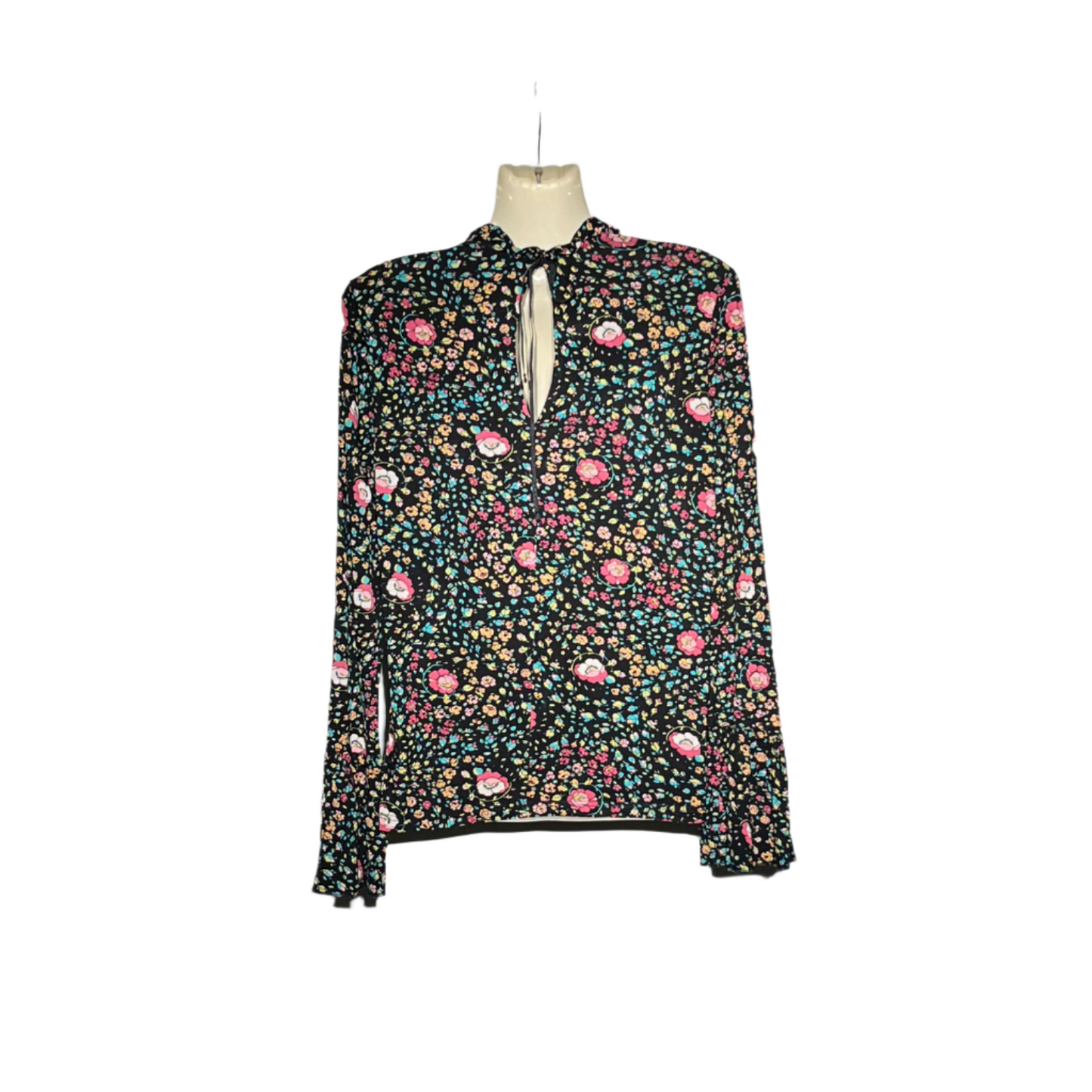 Topshop Floral Print Long-Sleeve Blouse #229