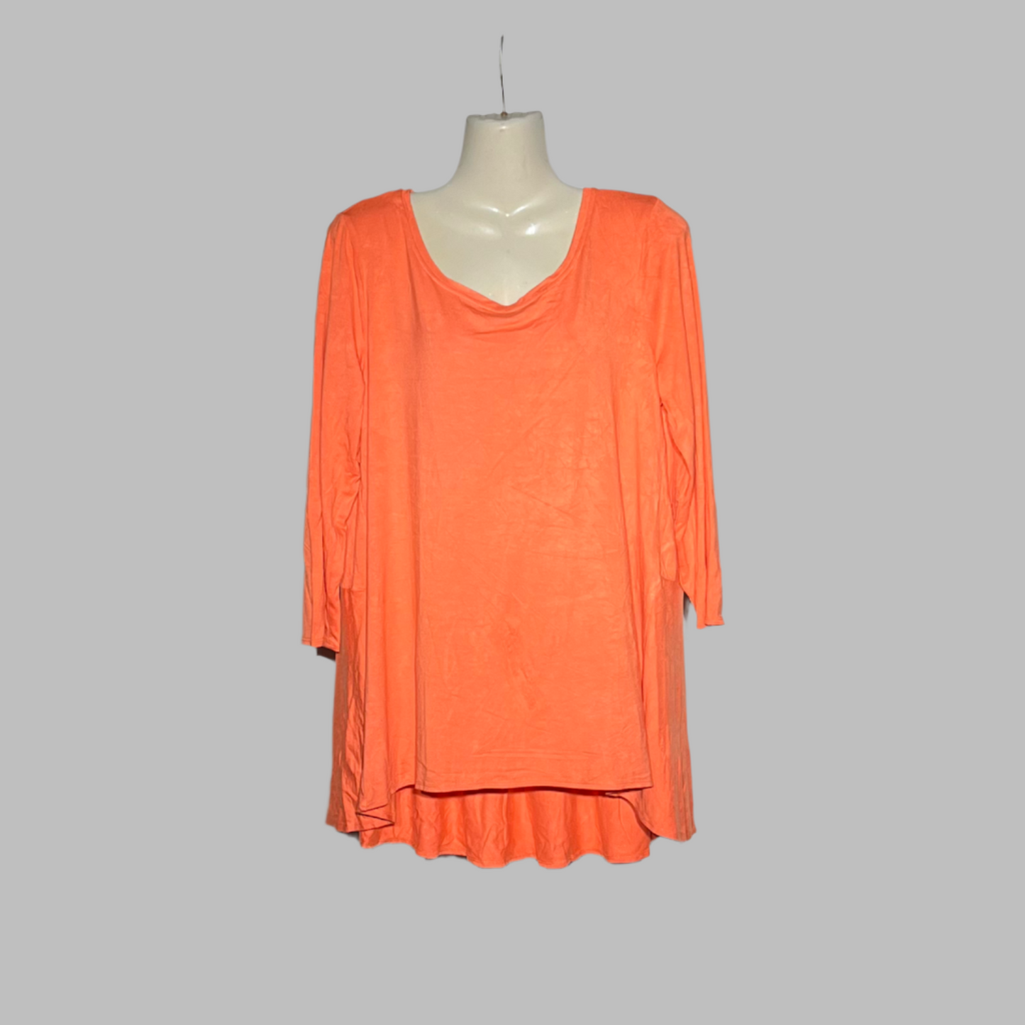 Phase Eight Women's Coral 3/4 Sleeve Tunic Top #213