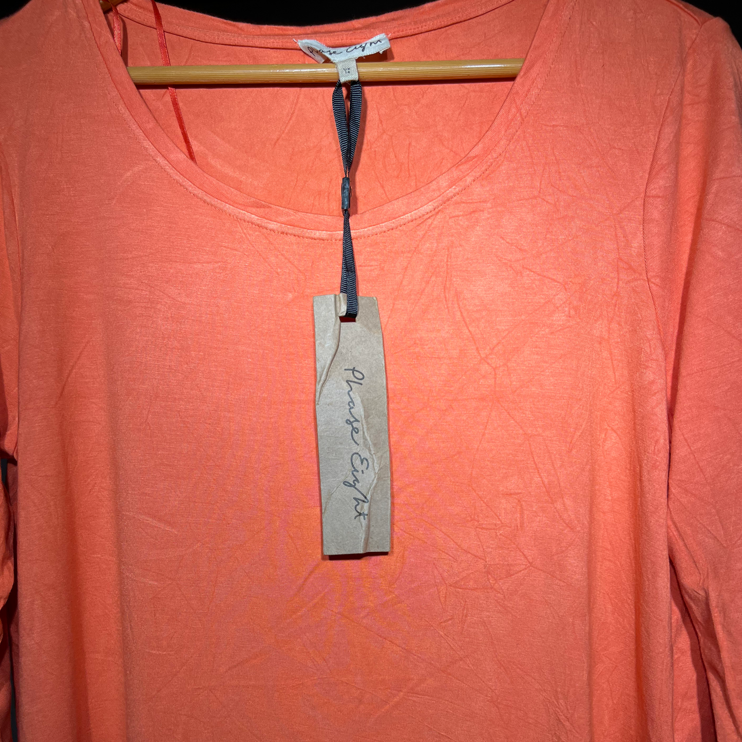 Phase Eight Women's Coral 3/4 Sleeve Tunic Top #213