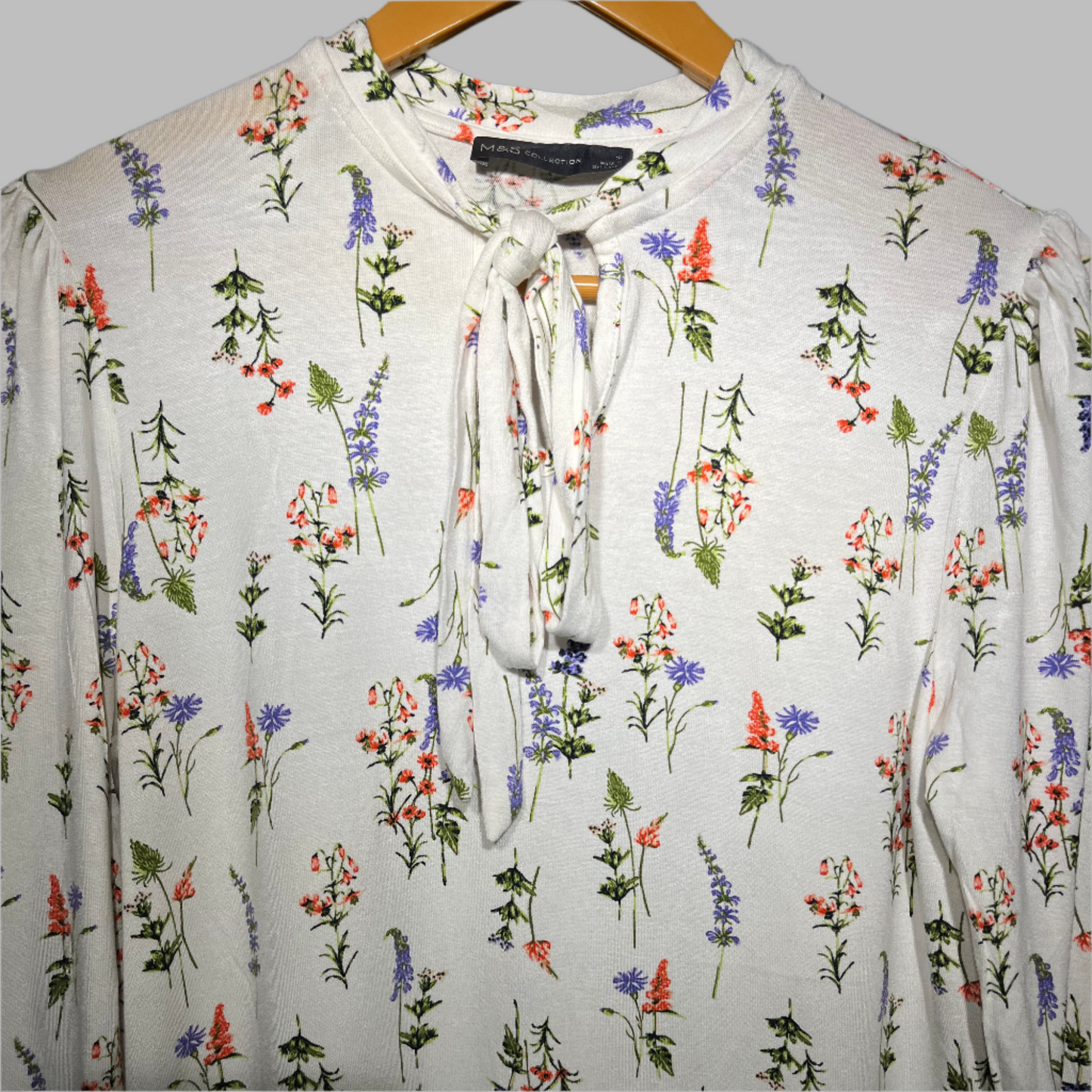 M&S Collection Floral Print Button-Up Blouse #228