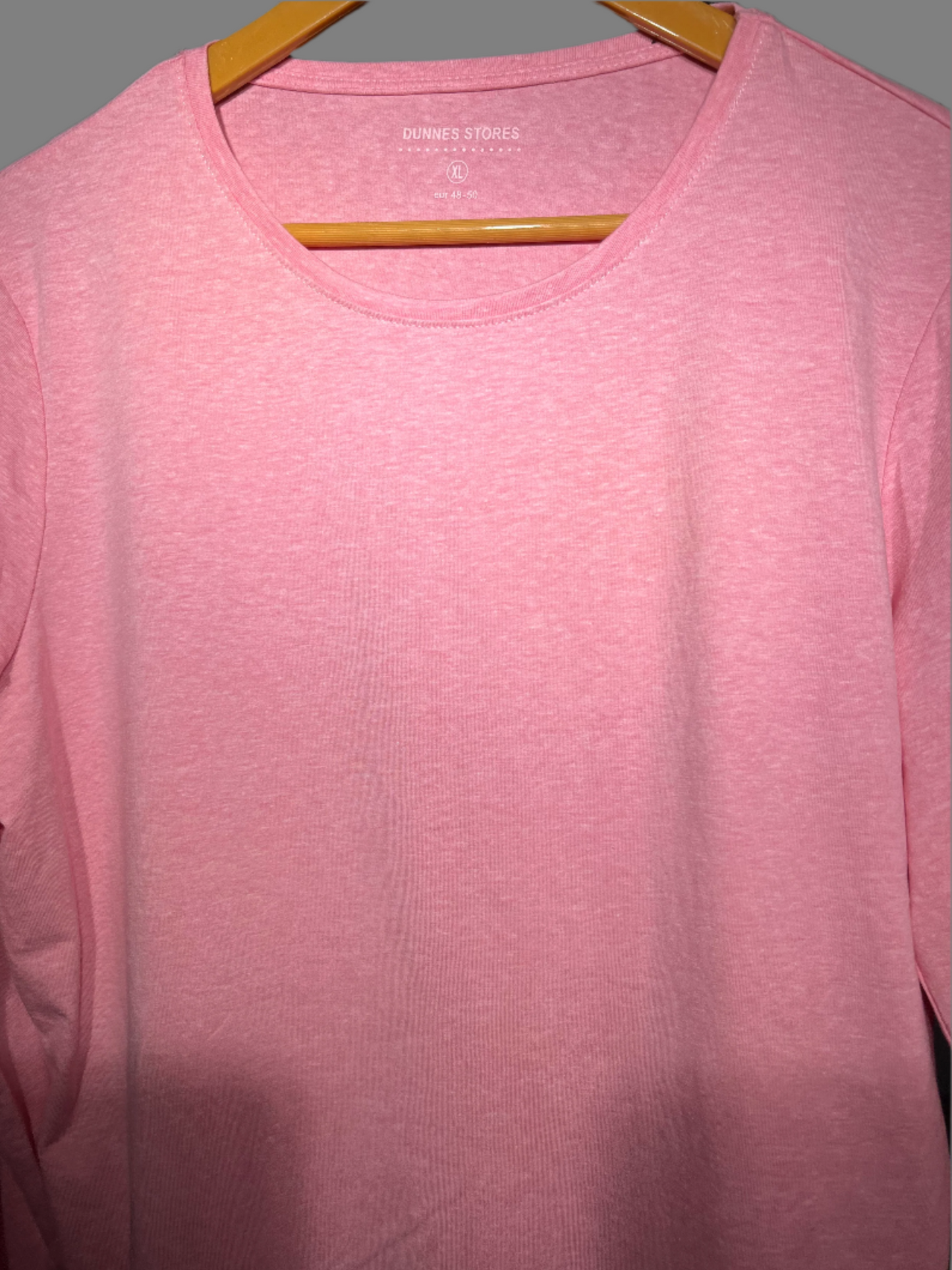 Dunnes Stores Women's Classic Pink Long-Sleeve T-Shirt #208