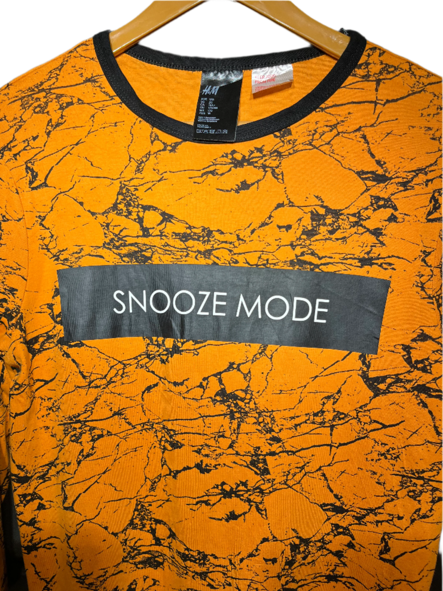H&M Men's "Snooze Mode" Graphic Long-Sleeve T-Shirt #209