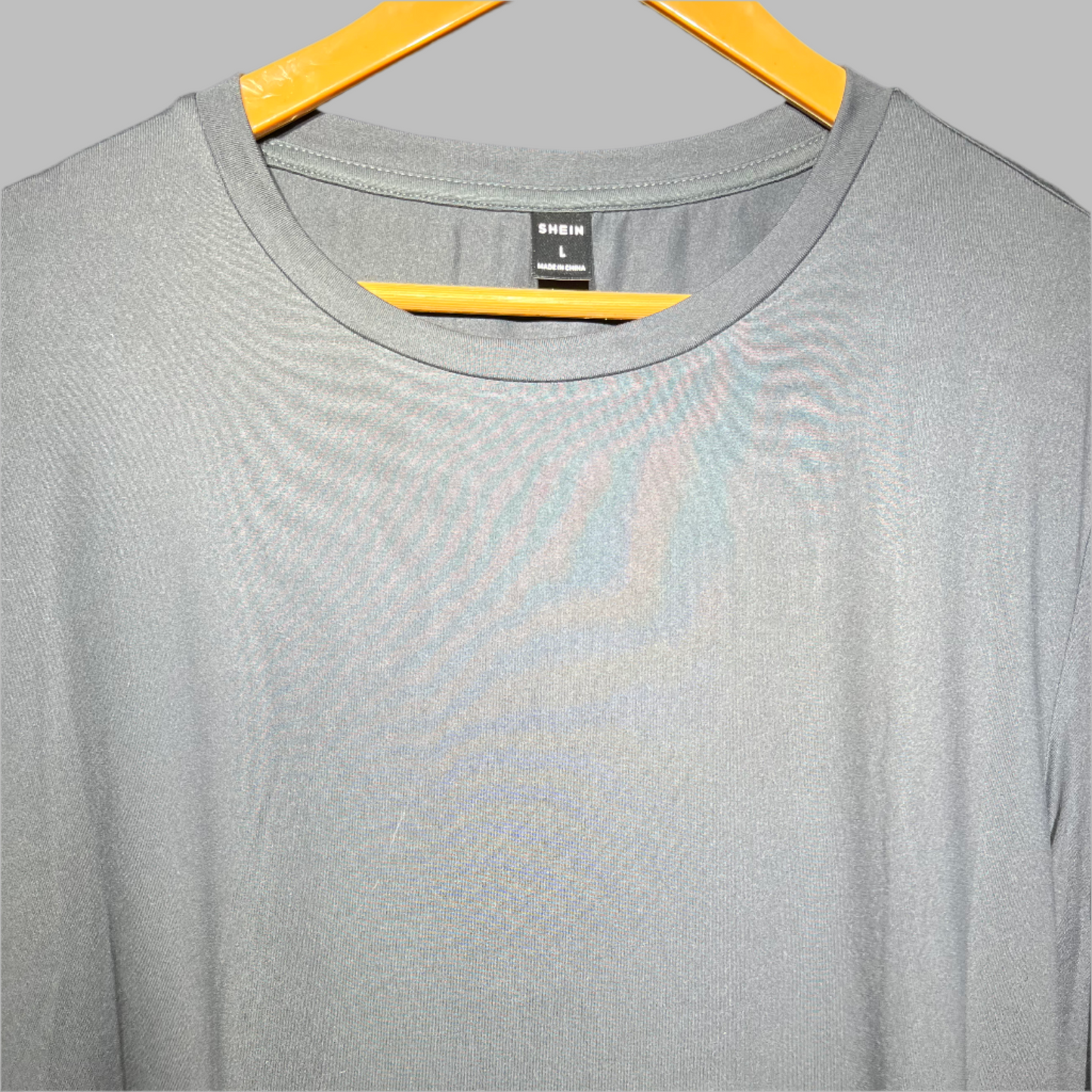 SHEIN Basic Gray Long-Sleeve T-Shirt #239
