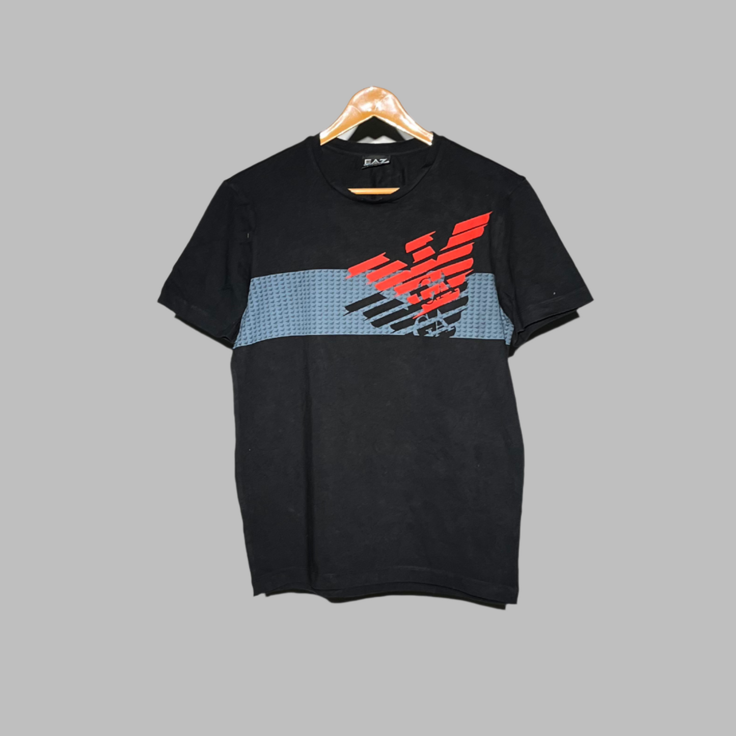 Emporio Armani Men's Graphic Logo T-Shirt – Black & Blue