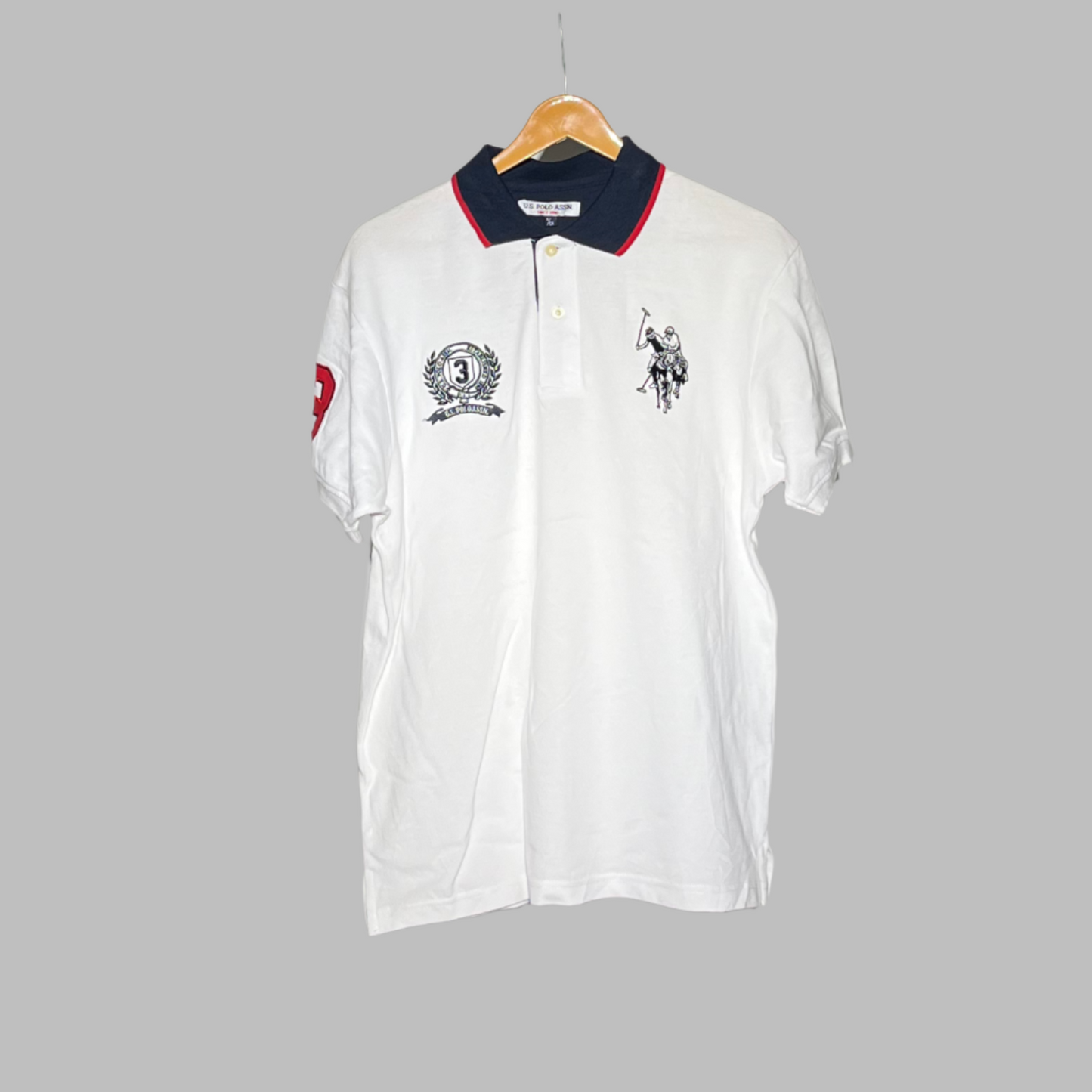 U.S. Polo Assn. Blended White T-Shirt β Small Size