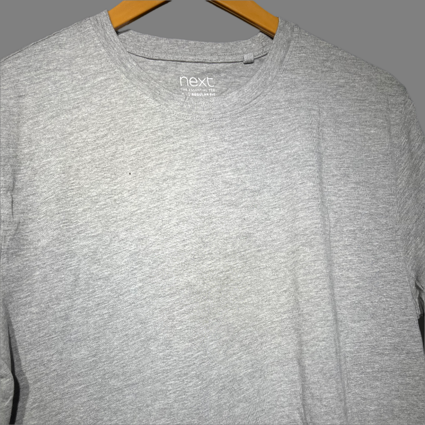 NEXT Cotton Blended Grey T-Shirt for Men - Small Size