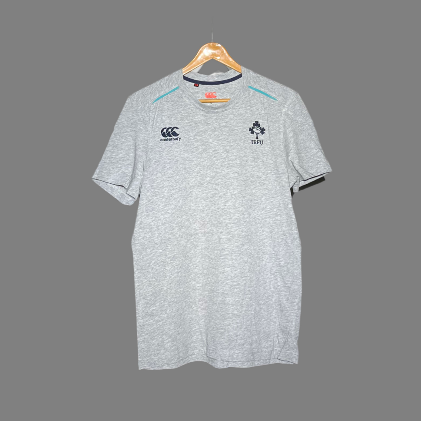 Canterbury Cotton Blended Grey T-Shirt for Men
