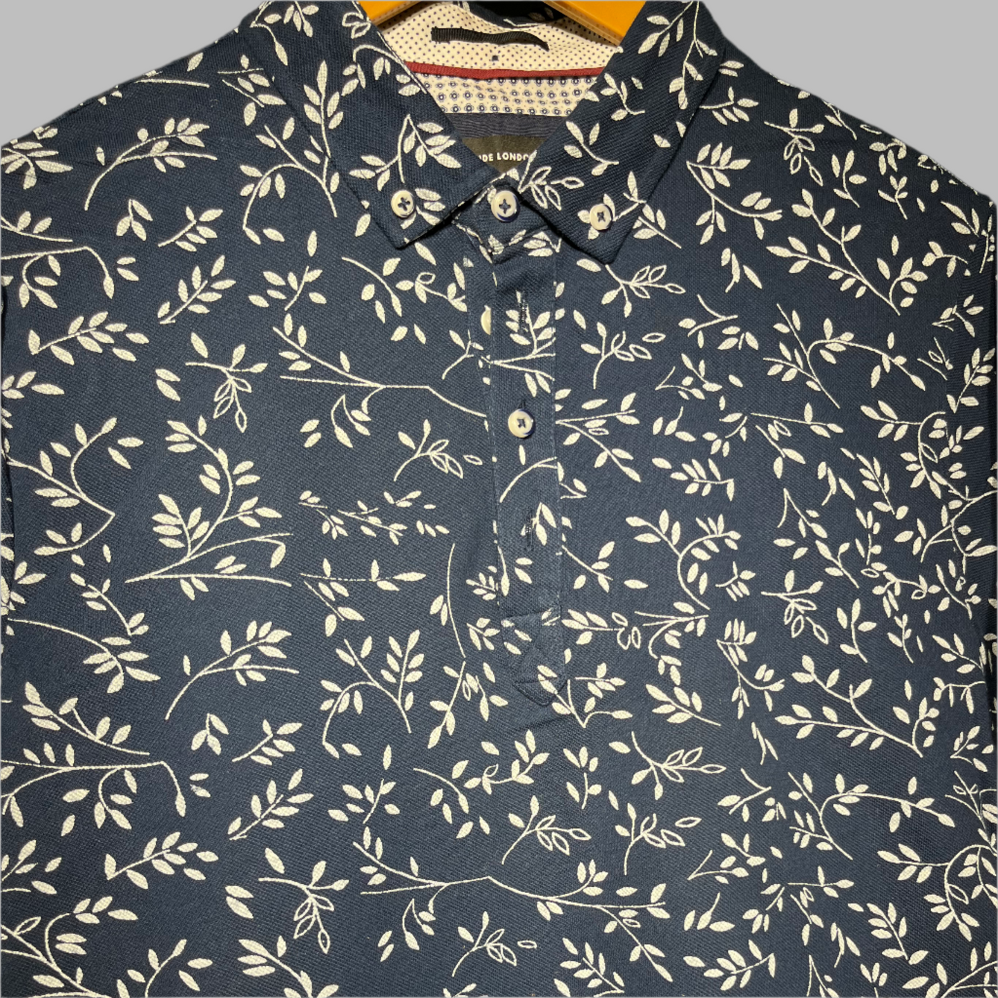 Goude London Navy Blue Floral Printed T-Shirt