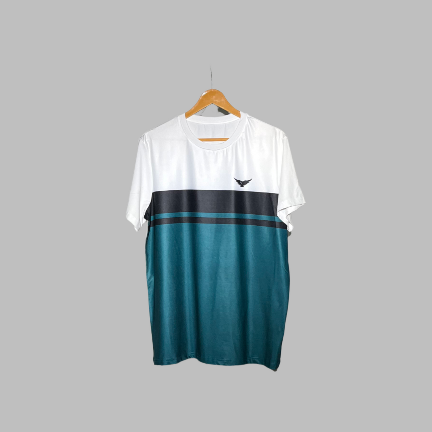 Manfinity Men's White & Green Dry-Fit Performance T-Shirt – Athletic Activewear