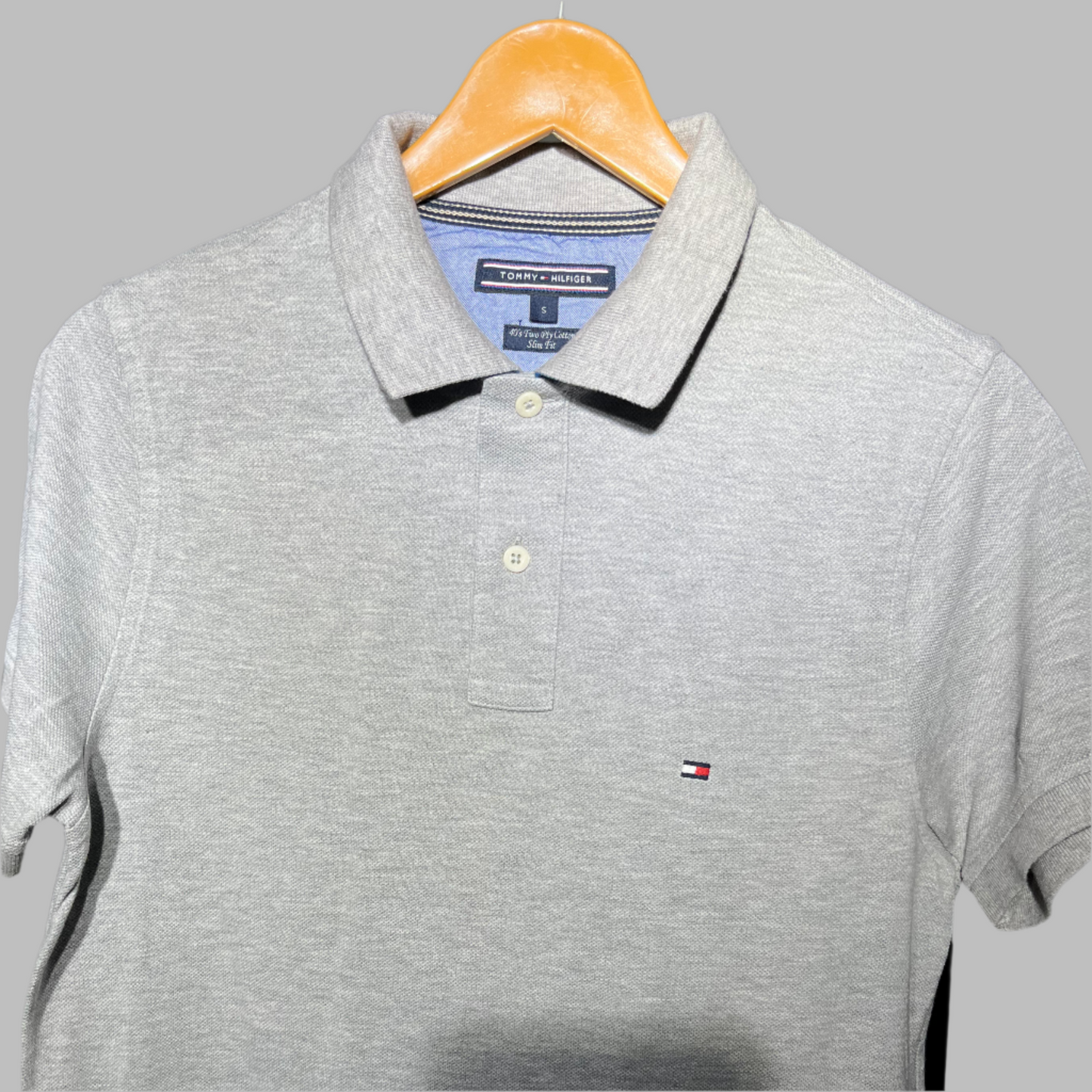 Tommy Hilfiger Men's Classic Fit Grey Polo Shirt
