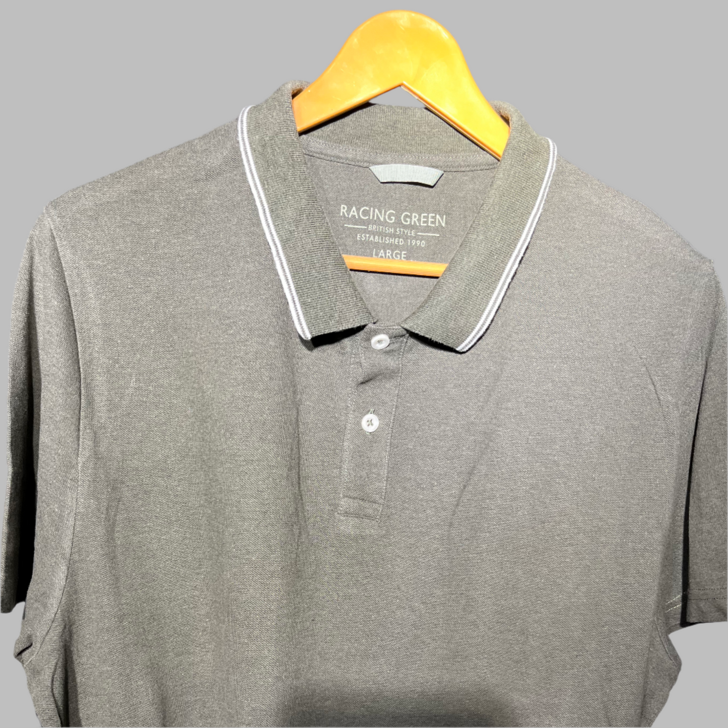 Racing Green Men’s Classic Polo Shirt – Charcoal Grey
