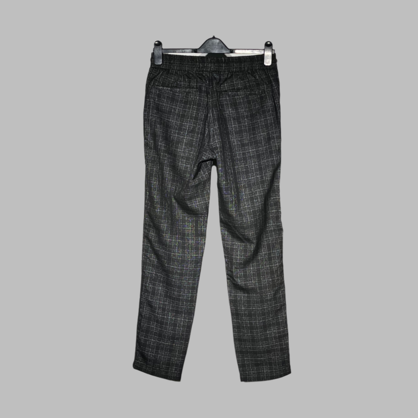 River Island Black & Grey Check Cotton Trousers #312