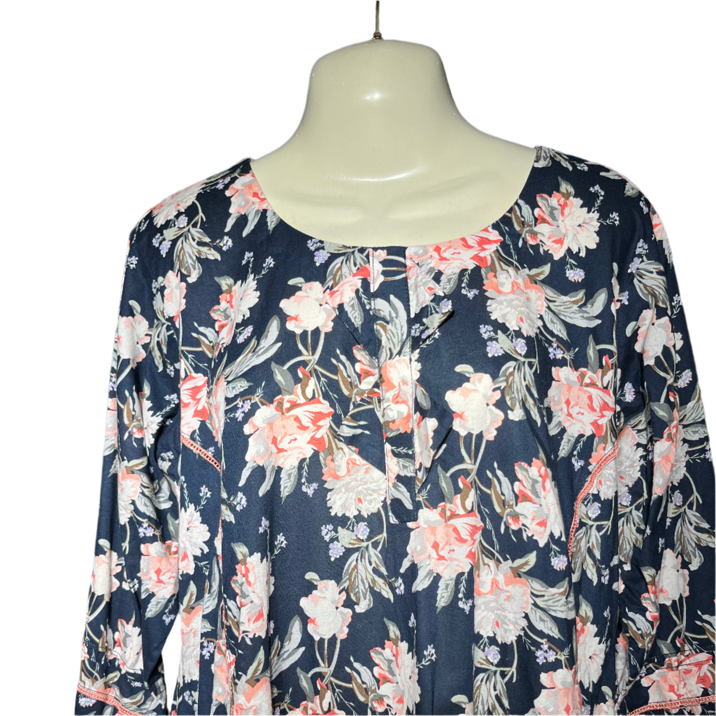 Black & white floral kurti #632