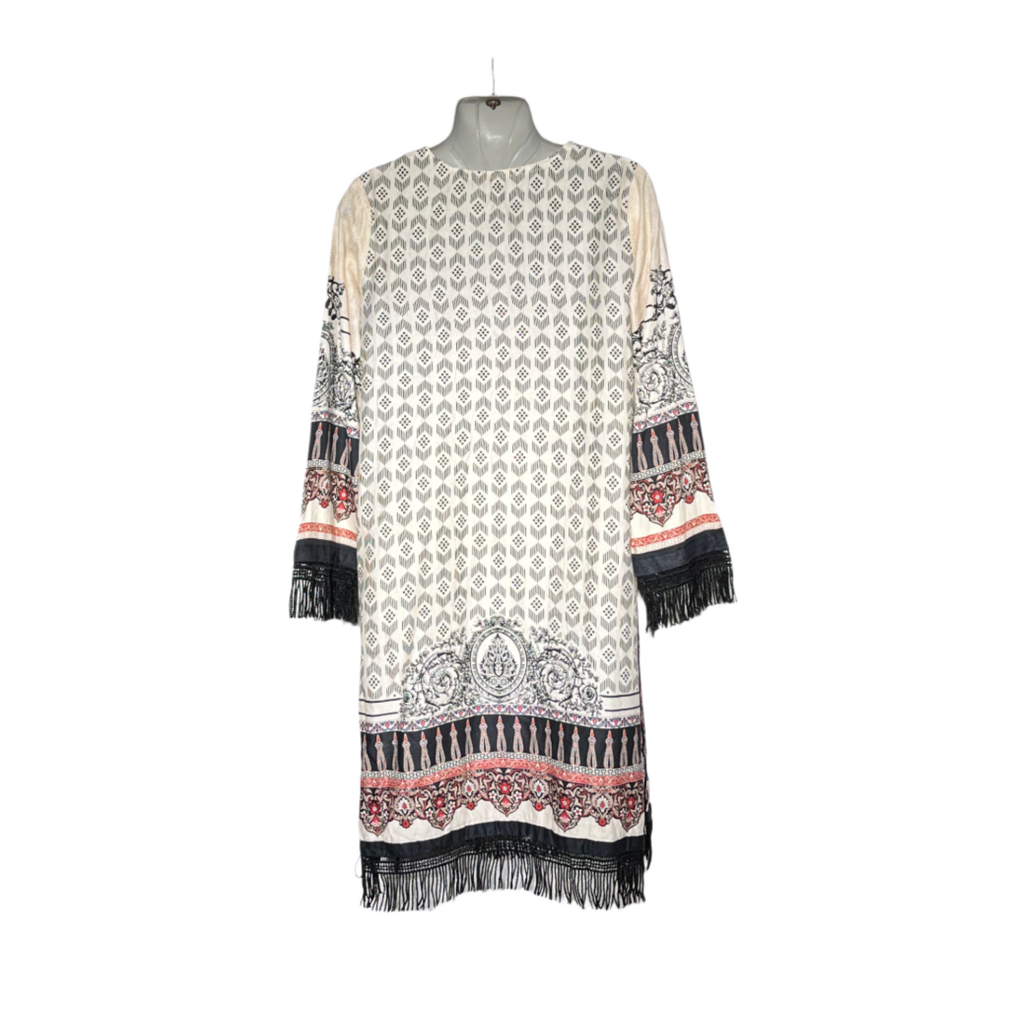 Off-white & black printed kurti #638