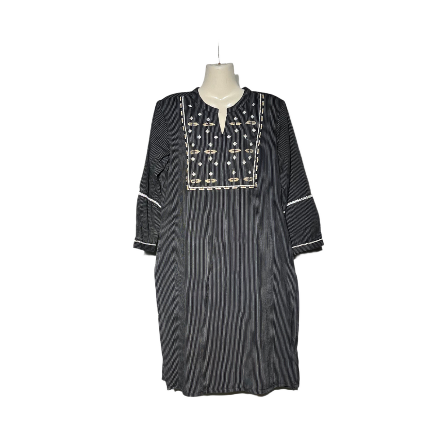 Black and White Lining Kurti #676