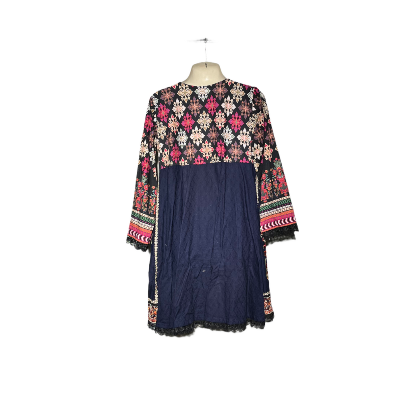No Name Black Printed Kurti #686