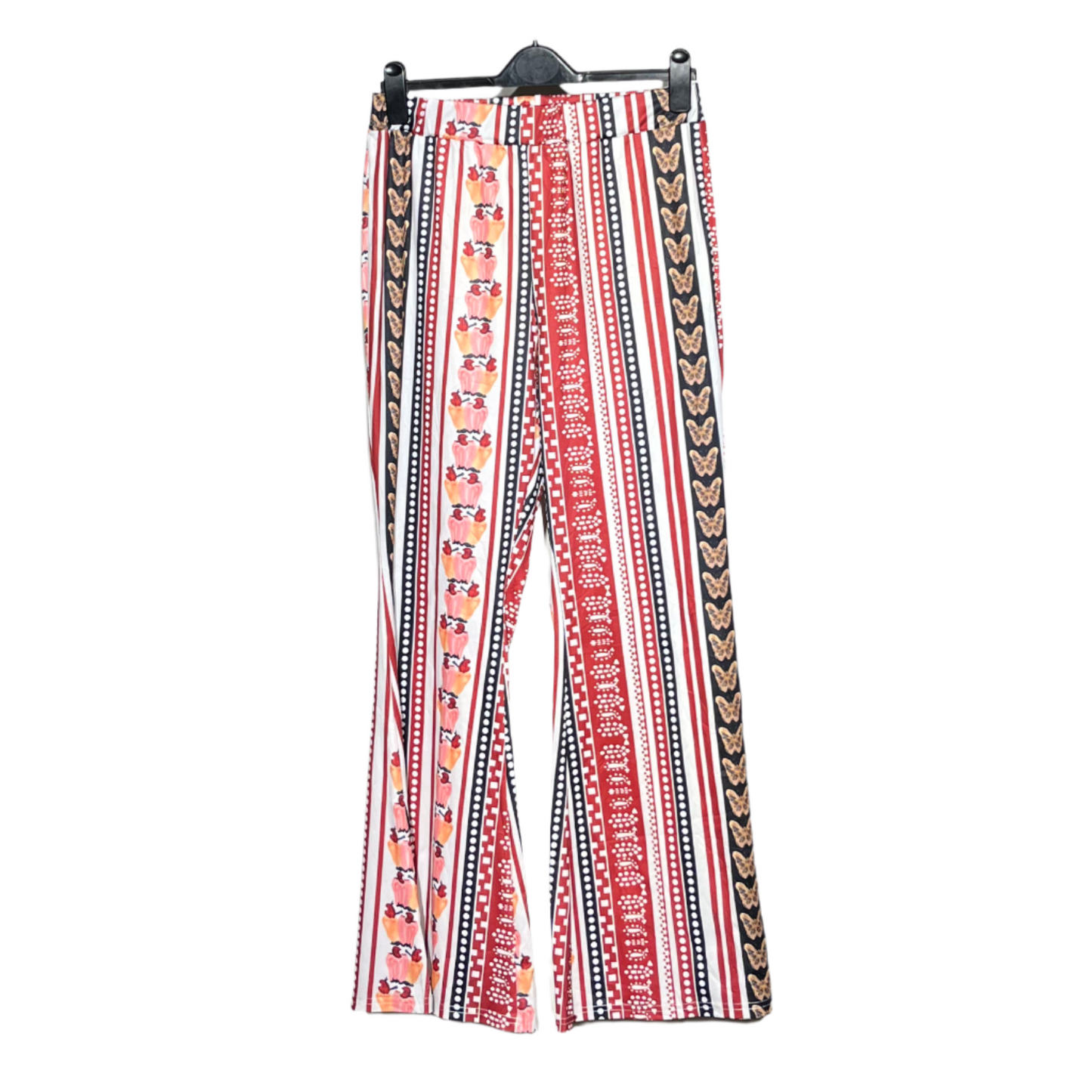 No Name Red White and Black Printed Ladies Trouser #802