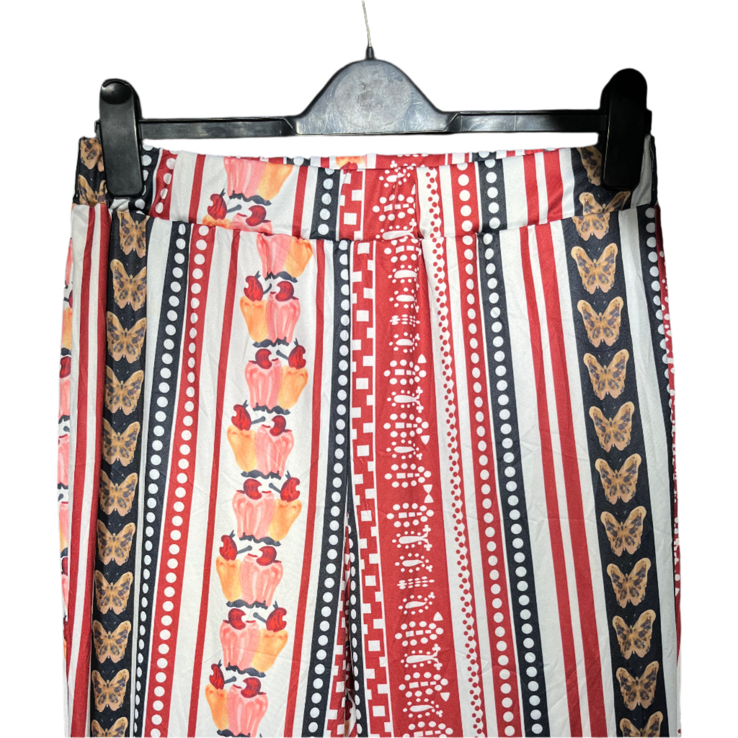 No Name Red White and Black Printed Ladies Trouser #802
