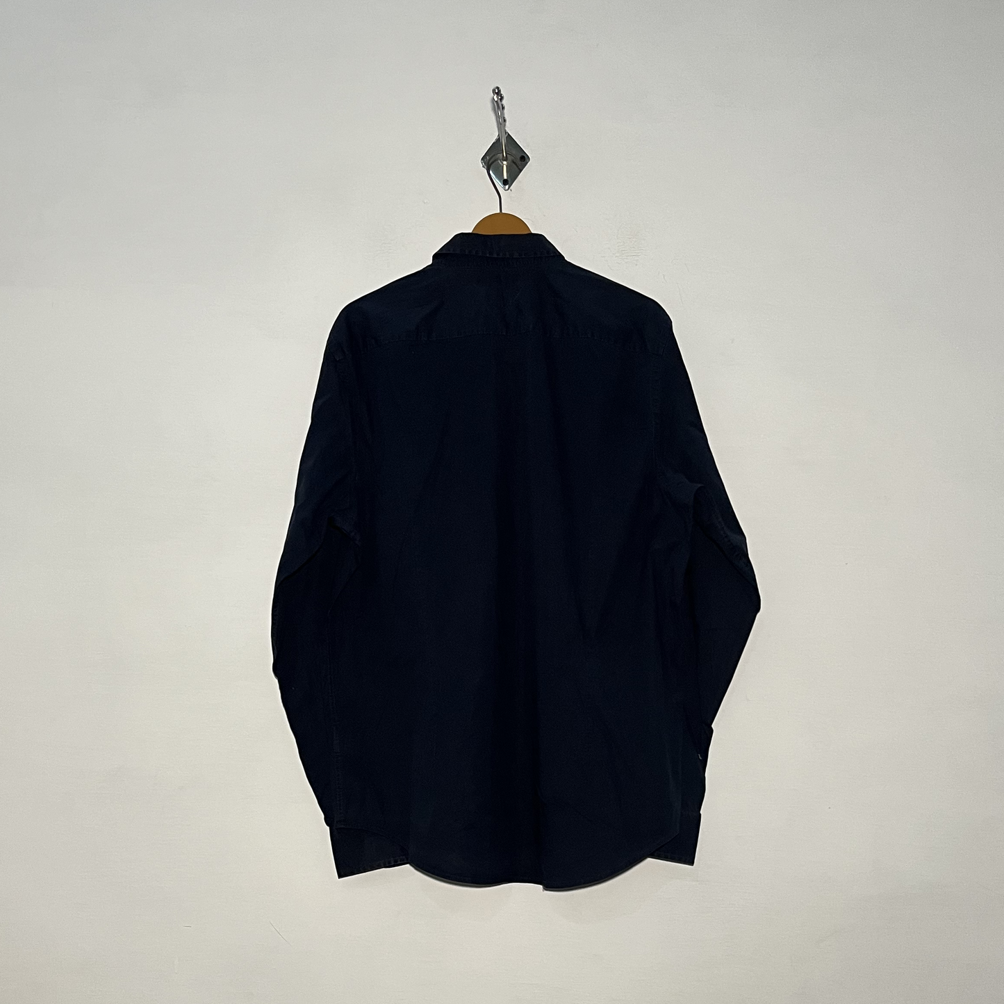 Tommy Hilfiger Men's Casual Cotton Shirt – Dark Blue Preloved #3119