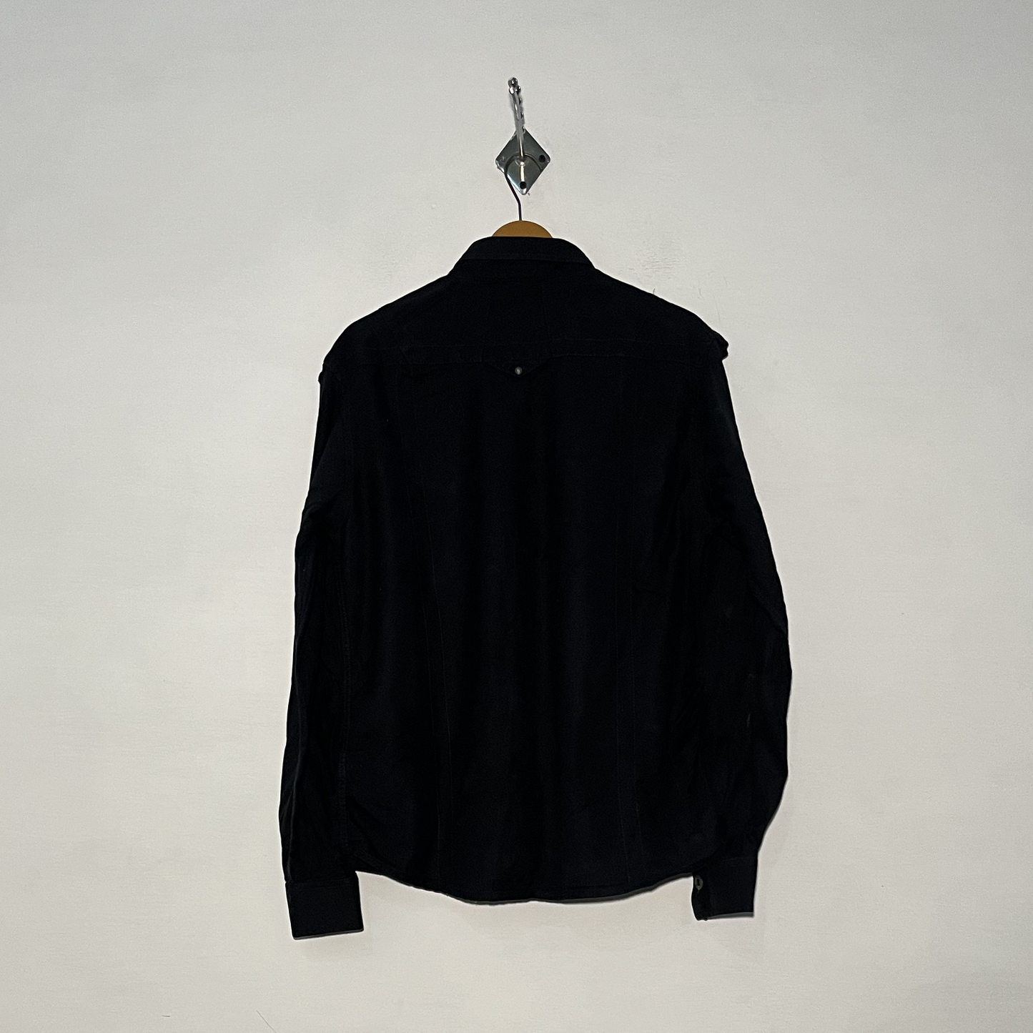 Firetrap Men's Casual Cotton Shirt – Black Preloved #3103