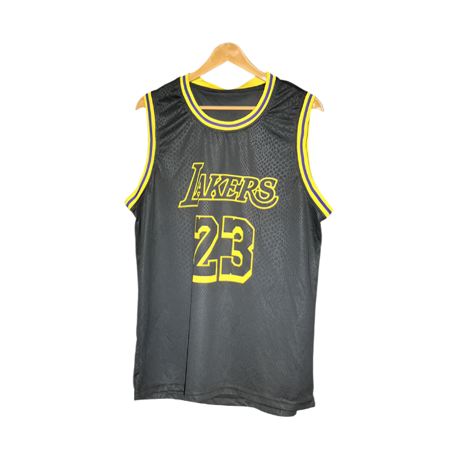 Black and yellow Lakers Men's Sportswear #1159