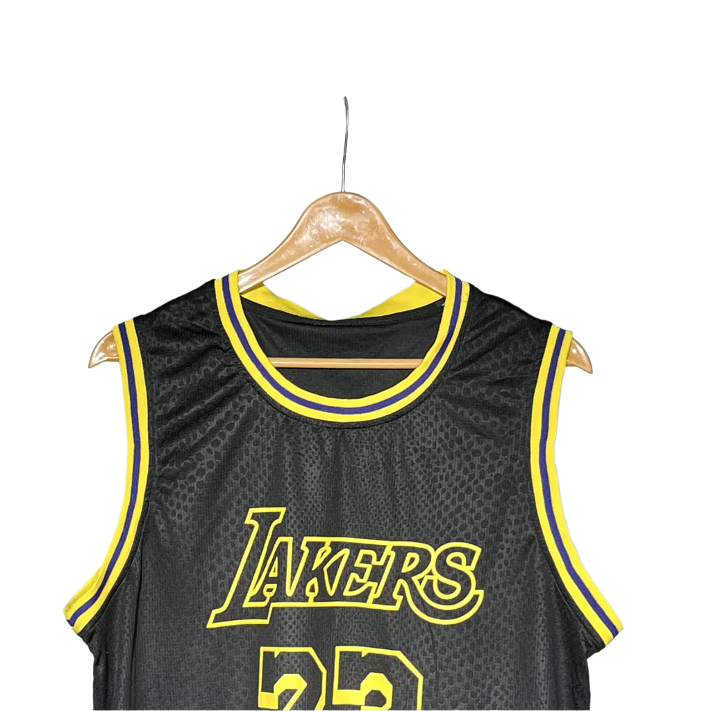 Black and yellow Lakers Men's Sportswear #1159