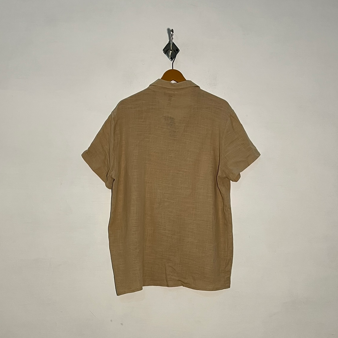 Man Men's Camel Dress Shirt Preloved #3346