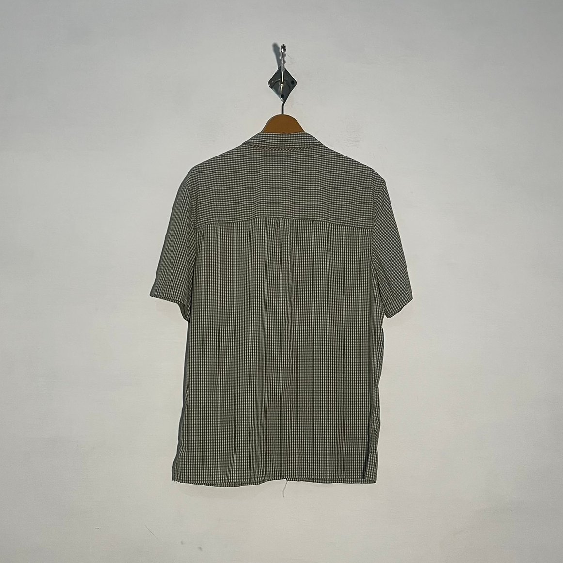 The North Face Men's Dress Shirt Mehandi Green White Check #3399