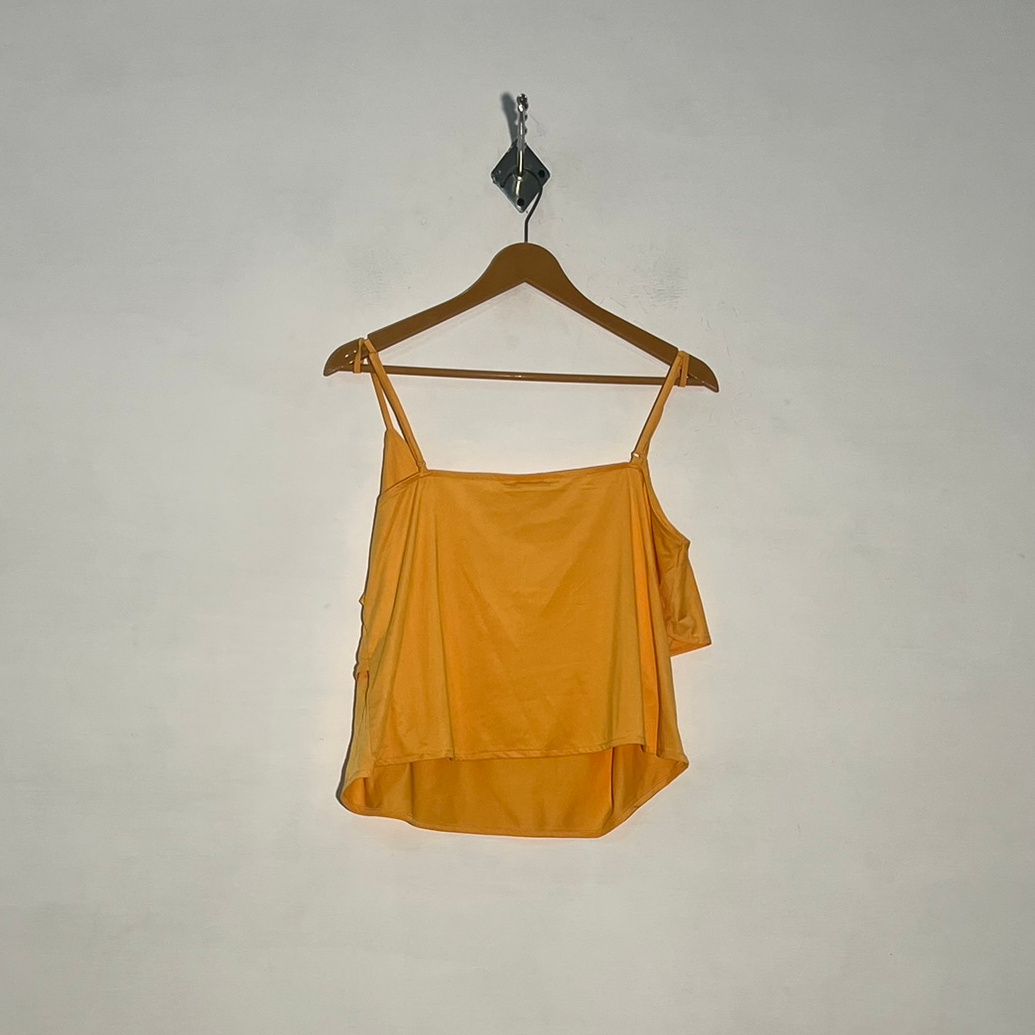 H&M Women Yellow Crop Top Preloved Clothing #3388