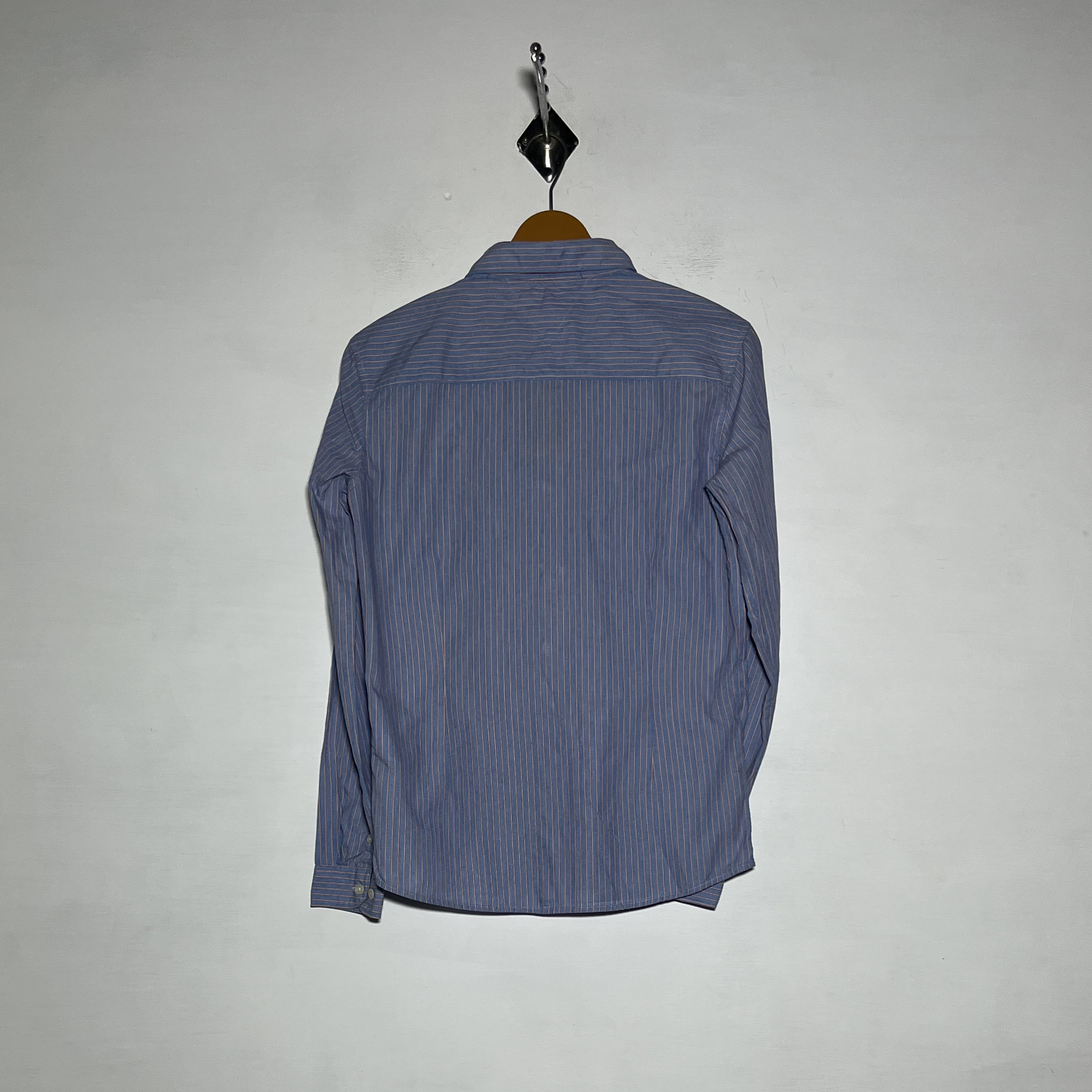 Tommy Hilfiger Men Dress Shirt Light Blue Lining Preloved #3473