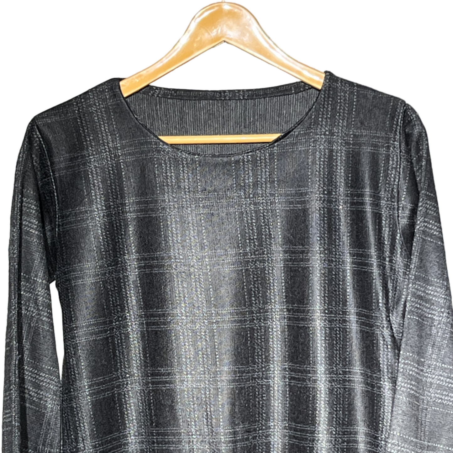 Black and Gray Women Ladies Frock #1555