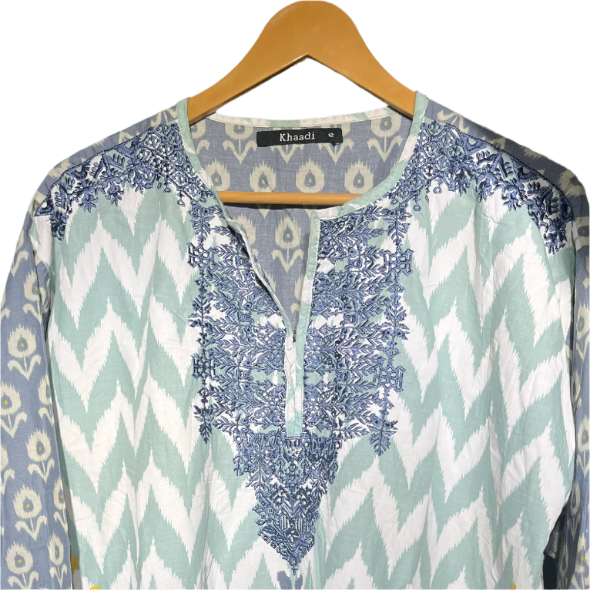 Khaadi Printed Embroidered Kurta – Multi-Toned Elegance #129