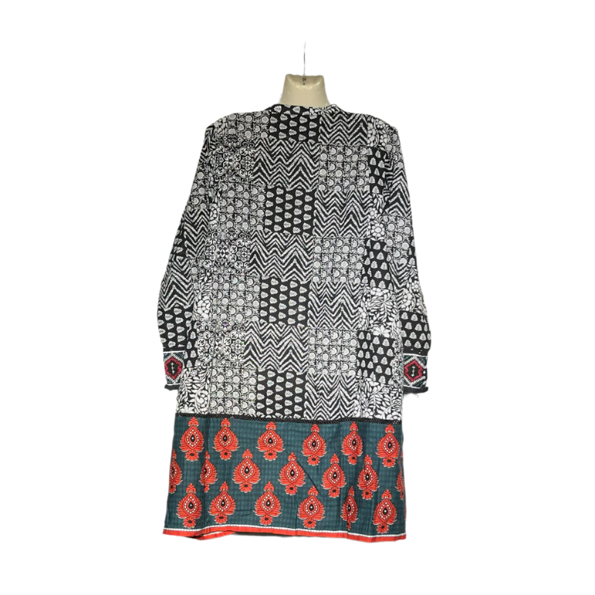 Limelight Black & White Boho Patchwork Tunic #099