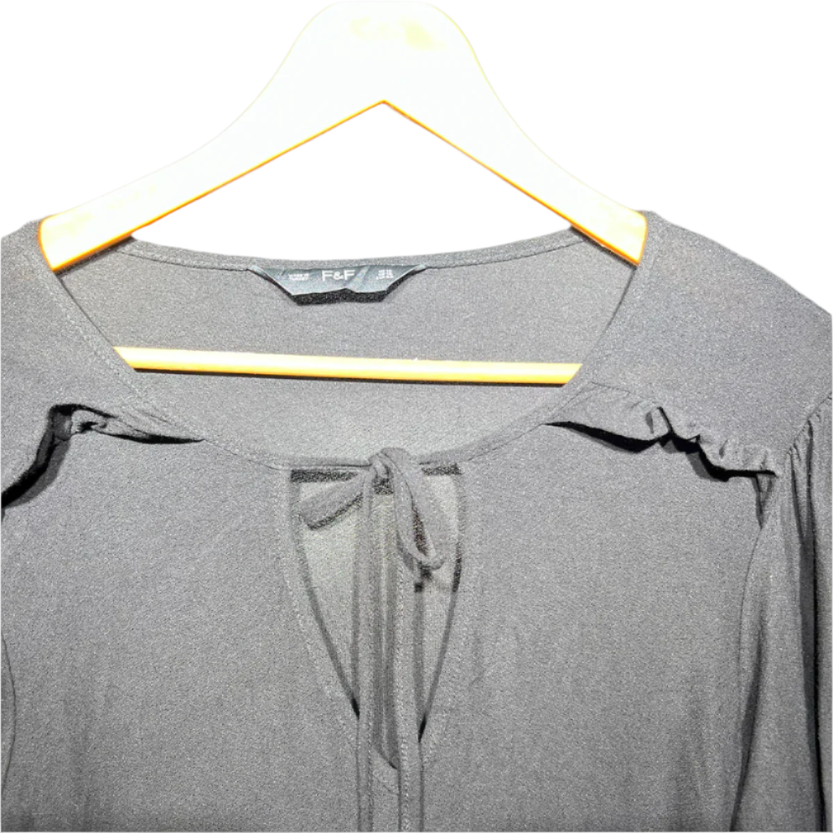 F&F Black Long-Sleeve Boho Midi Dress #204