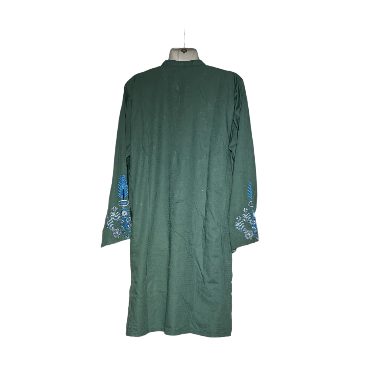Khaadi Green Embroidered Kurta with Mirror & Shell Details #128