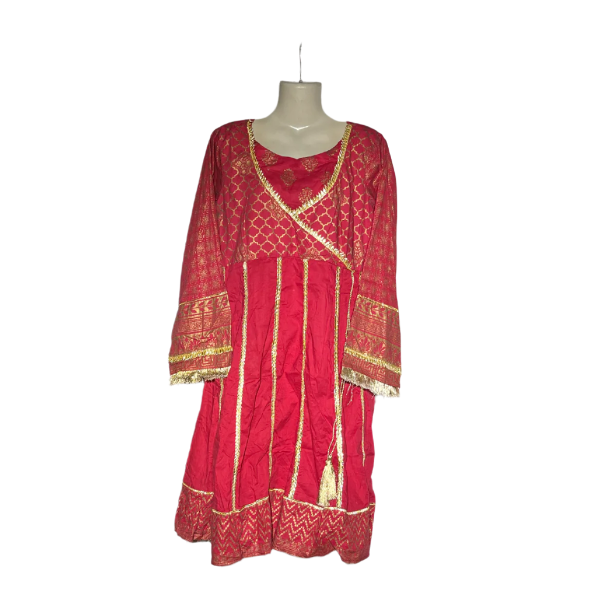 Origins Red & Gold Festive Embroidered Tunic #097