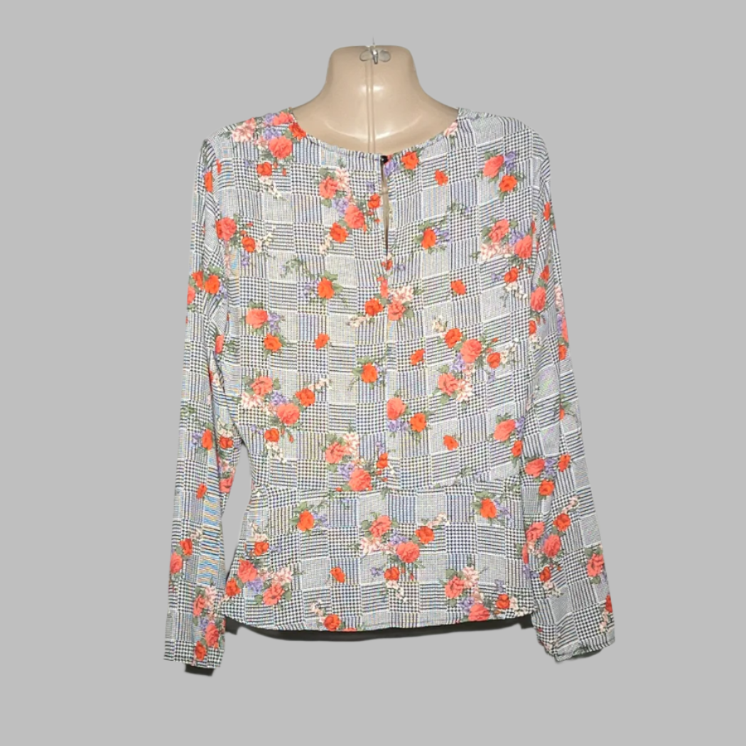 Primark Floral Checkered Blouse #199