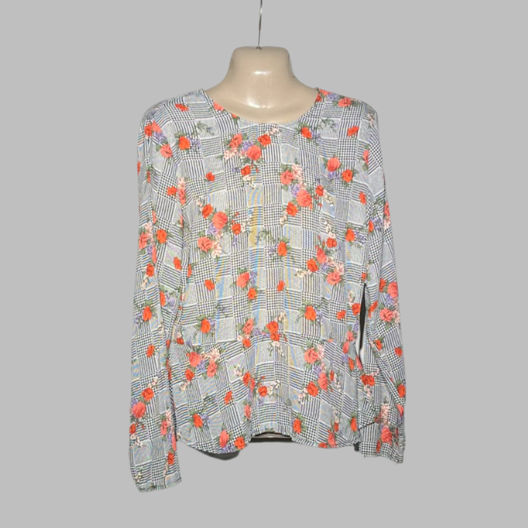 Primark Floral Checkered Blouse #199