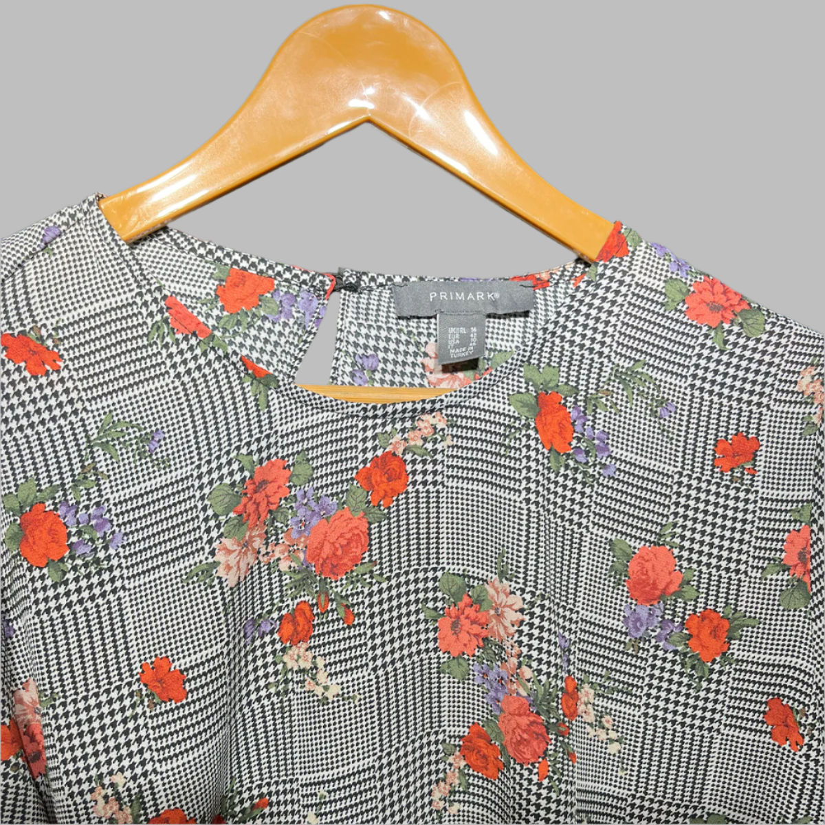 Primark Floral Checkered Blouse #199