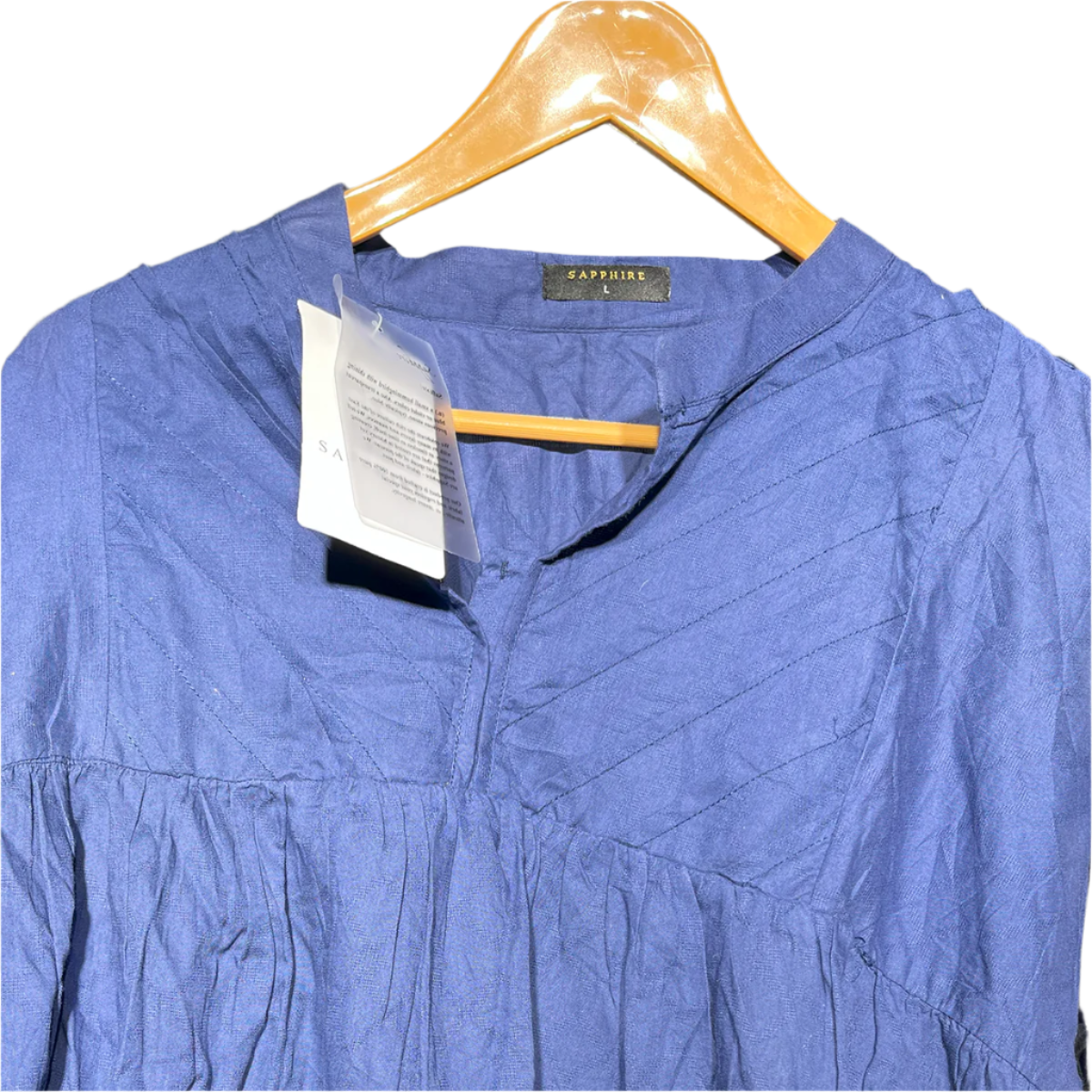 Sapphire Navy Blue Embroidered Kurta #102